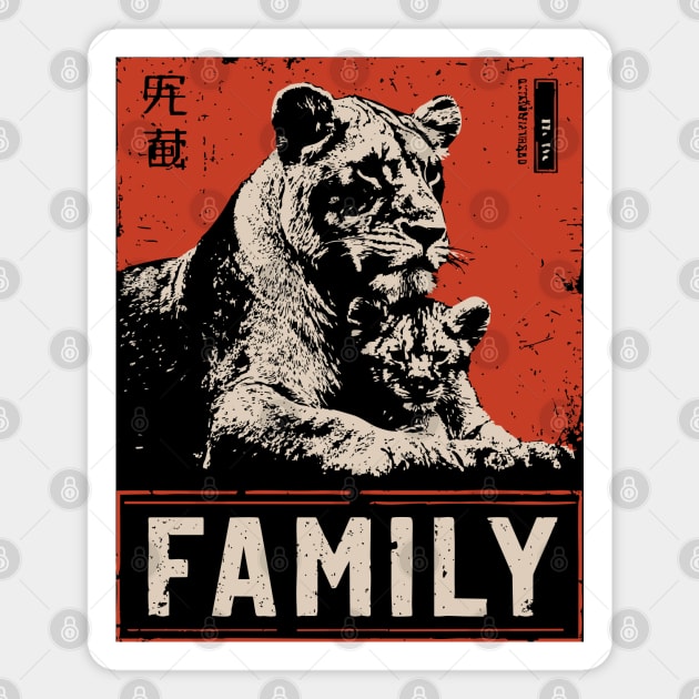 Lion Family – Fierce Love, Gentle Heart Magnet by TuncGK